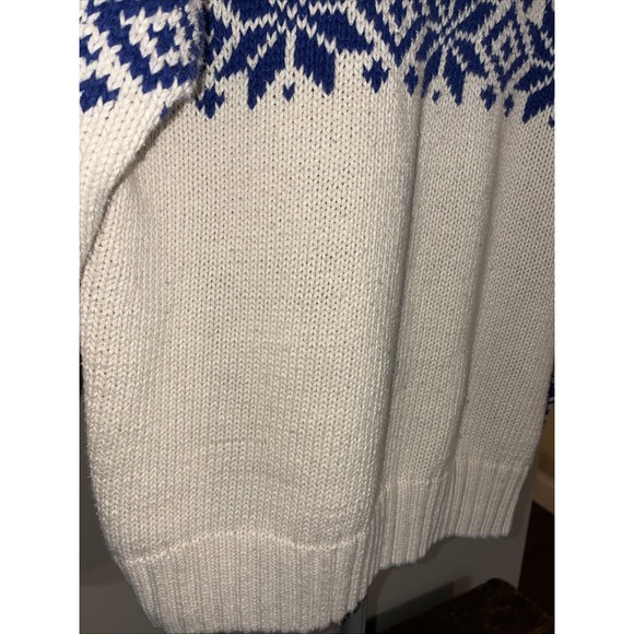 GH Bass Sweater Vintage Large Cotton/ramie Mix Snowflake Design - Picture 12 of 14